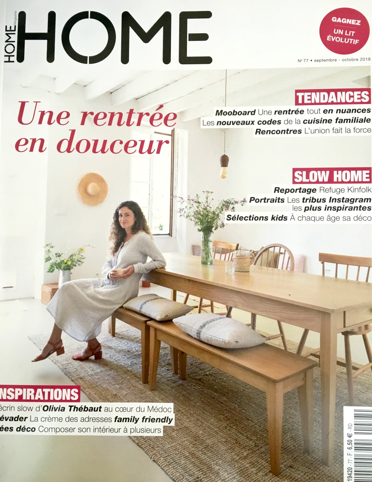 La maison d’hôtes Bel Estiu,  dans le magazine Home du mois de septembre octobre 2018