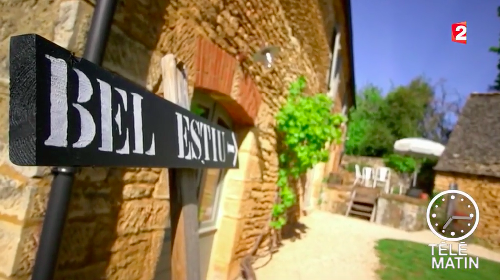 reportage de télématin sur France 2 pour mettre à l’honneur le Périgord et la chambre d’hôtes Bel Estiu.