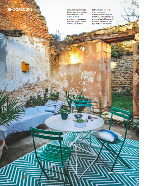 Jardin et ruine de la maison Bel Estiu dans le magazine Art et Décoration- Mars 2020