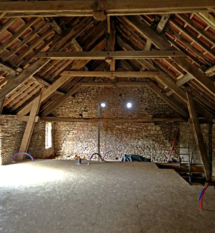 travaux maison d’hôtes, rénovation grange
